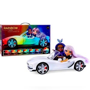 🌈 Rainbow High Color Change Car-Convertible Vehicle, 8-in-1 Light-Up Toy NIB